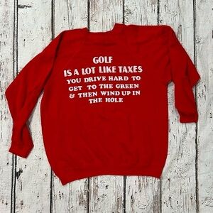 Vintage Funny Golf Humor Graphic Golf Gift 1980s Crewneck Pullover Sweatshirt